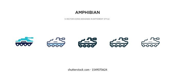 amphibian icon in different style vector illustration. two colored and black amphibian vector icons designed in filled, outline, line and stroke style can be used for web, mobile, ui