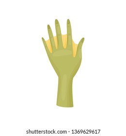 Amphibian man hand on white background. Vector illustration.