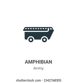 Amphibian vector icon on white background. Flat vector amphibian icon symbol sign from modern army collection for mobile concept and web apps design.