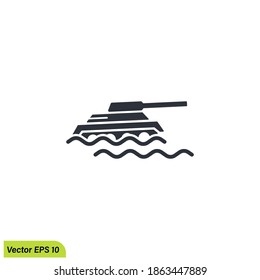 amphibiopus tank icon vector logo template