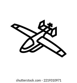 amphibious airplane aircraft line icon vector. amphibious airplane aircraft sign. isolated contour symbol black illustration
