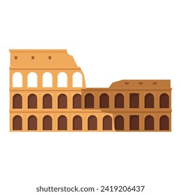 Amphitheater arena icon cartoon vector. Roman senate. Concert show