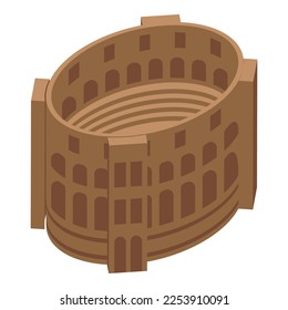 Amphitheater building icon isometric vector. City travel. Old tourism