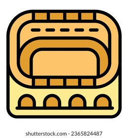 Amphitheater icon outline vector. Ancient work. Old hall color flat
