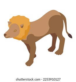 Amphitheater lion icon isometric vector. Travel city. Scene concert