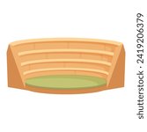 Amphitheater place icon cartoon vector. Stage flag work. Arena senate