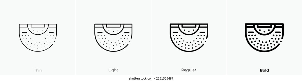 amphitheatre icon. Thin, Light Regular And Bold style design isolated on white background