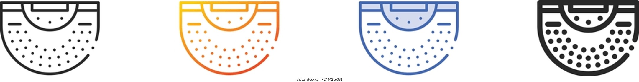 amphitheatre icon.Thin Linear, Gradient, Blue Stroke and bold Style Design Isolated On White Background