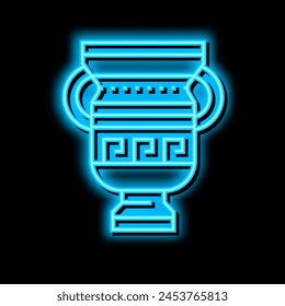 amphora ancient greece neon light sign vector. amphora ancient greece illustration
