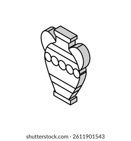 amphora ancient rome isometric icon vector. amphora ancient rome sign. isolated symbol illustration