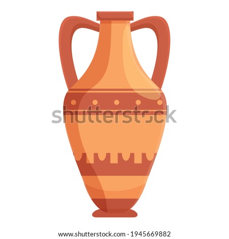 Amphora archeology icon. Cartoon of amphora archeology vector icon for web design isolated on white background