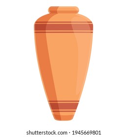Amphora art icon. Cartoon of amphora art vector icon for web design isolated on white background