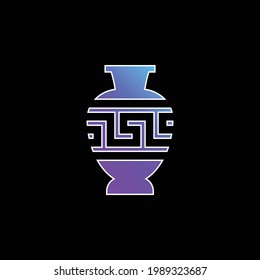 Icono de vector de gradiente azul de Amphora