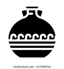 vector de icono de glifo de contenedor de ánforas. signo de contenedor de ánforas. ilustración de símbolo aislado