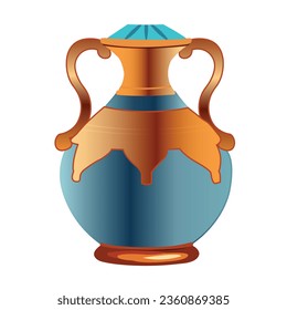Amphora design icon on white background