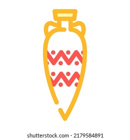 amphora with elegant design color icon vector. amphora with elegant design sign. isolated symbol illustration