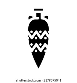 amphora with elegant design glyph icon vector. amphora with elegant design sign. isolated symbol illustration