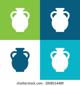 Amphora Flat four color minimal icon set