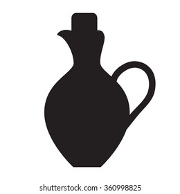 Amphora flat icon on white background. Vector illustration