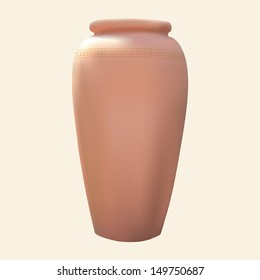 Amphora with greece ornament. 