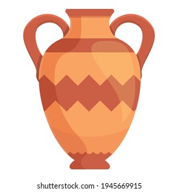 Amphora greek icon. Cartoon of amphora greek vector icon for web design isolated on white background