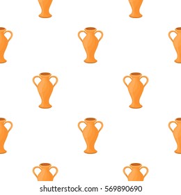 Amphora icon in cartoon style isolated on white background. Theater pattern stock vector illustration