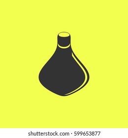 Amphora icon flat. Black pictogram on white background. Vector illustration symbol and bonus button