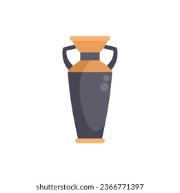 Amphora icon flat vector. Ancient vase. Old wine isolated