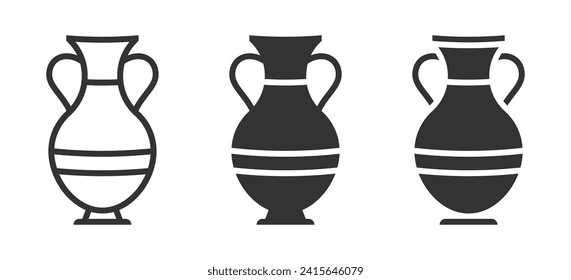 Amphora icon isolated on a white background. Vector illustration.