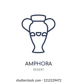 Amphora icon. Amphora linear symbol design from Desert collection. Simple outline element vector illustration on white background.