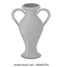 Amphora icon in monochrome style isolated on white background. Theater symbol stock vector illustration