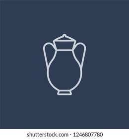 Amphora icon. Trendy flat vector Amphora icon on dark blue background from Desert  collection