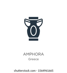 Amphora icon vector. Trendy flat amphora icon from greece collection isolated on white background. Vector illustration can be used for web and mobile graphic design, logo, eps10