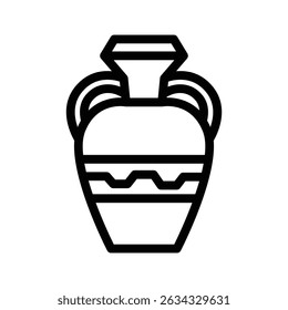 Vektorgrafik mit einem Symbol für eine amphorische Linie. Einfache Elementgrafik, Vektorgrafik, geeignet für App, Websites und Präsentationen einzeln auf weißem Hintergrund