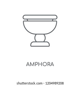 Amphora linear icon. Amphora concept stroke symbol design. Thin graphic elements vector illustration, outline pattern on a white background, eps 10.