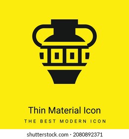 Icono de material amarillo brillante mínimo