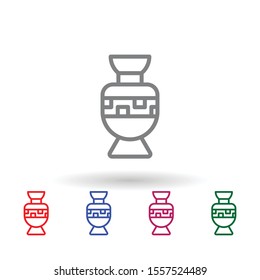 Amphora multi color icon. Simple thin line, outline vector of mythology icons for ui and ux, website or mobile application