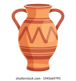 Amphora ornate icon. Cartoon of amphora ornate vector icon for web design isolated on white background