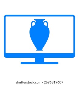 Amphora and screen on white