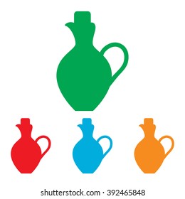 Amphora sign. Colorfull set isolated on white background