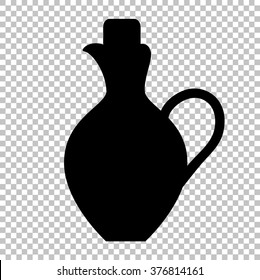 Amphora sign. Flat style icon on transparent background