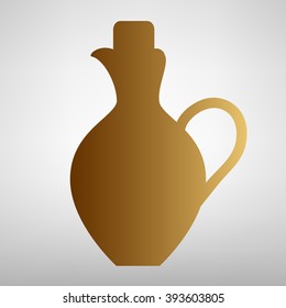 Amphora sign. Flat style icon