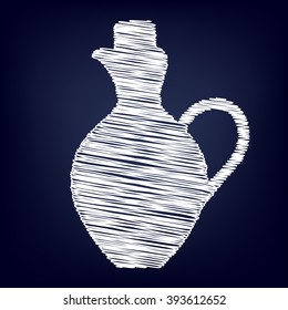Amphora sign. Flat style icon