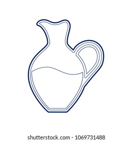 Amphora sign. Vector. Flat style black icon on white.
