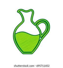 Amphora sign. Vector. Lemon scribble icon on white background. Isolated