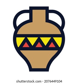 Amphora. Simple Vector Color Icon.