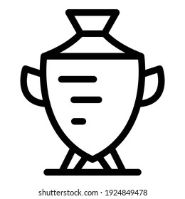Amphora urn icon. Outline amphora urn vector icon for web design isolated on white background