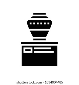 amphora vase exhibit glyph icon vector. amphora vase exhibit sign. isolated contour symbol black illustration