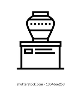 amphora vase exhibit line icon vector. amphora vase exhibit sign. isolated contour symbol black illustration