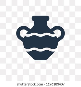 Amphora vector icon isolated on transparent background, Amphora transparency concept can be used web and mobile